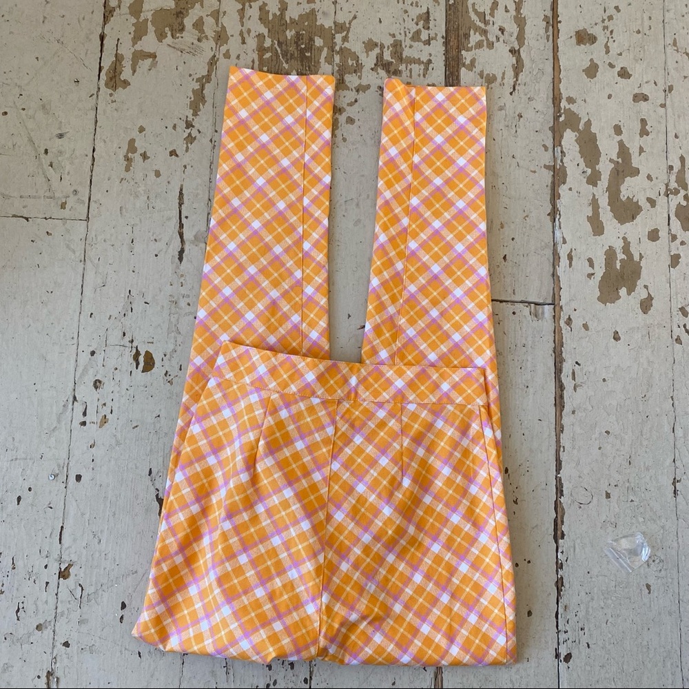 UO Urban Outfitters Ingrid Plaid Straight Leg Y2K Pants Leggings NWT - Picture 7 of 12